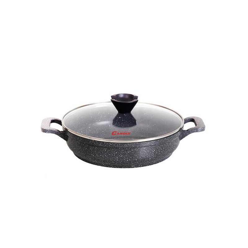 تابه دو دسته کاندید سایز 32 گرانیت مدل پروانه خاکستری